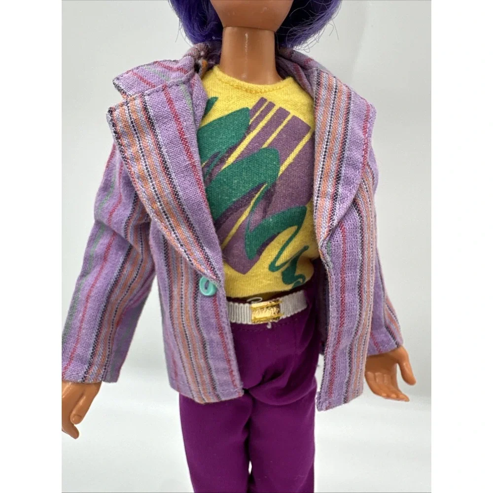 Vintage Jem and The Holograms Rio Doll Hasbro 1986 Purple Hair with Outfit
